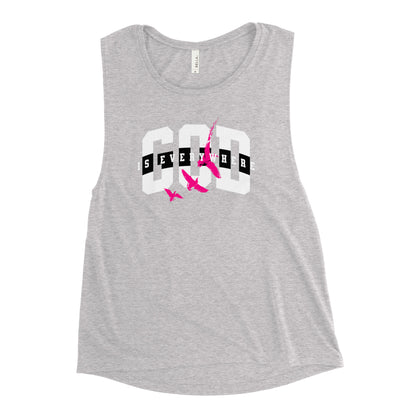 God is Everywhere Ladies’ Muscle Tank