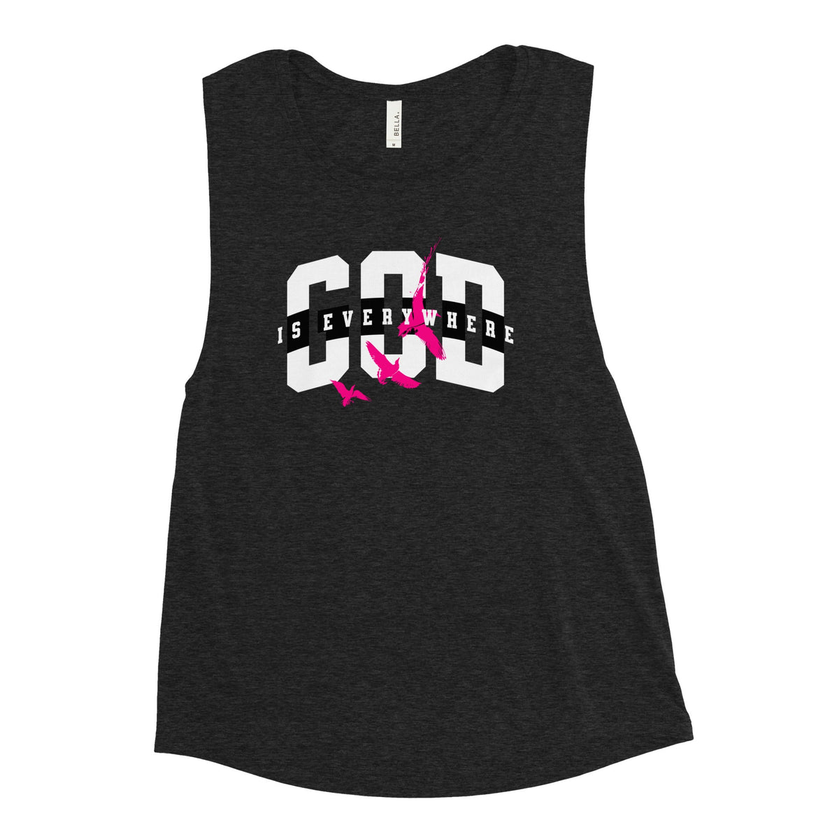God is Everywhere Ladies’ Muscle Tank Funky African