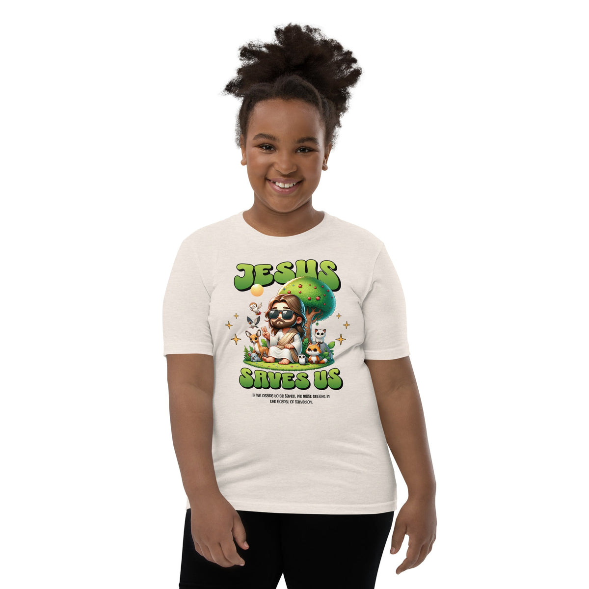 Jesus saves Youth T-Shirt Funky African