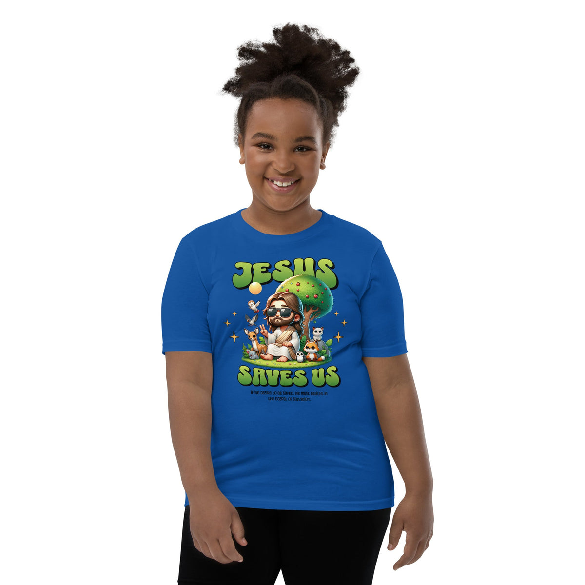 Jesus saves Youth T-Shirt Funky African